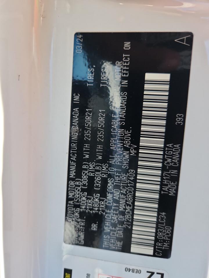 2024 Lexus Rx 500H F Sport VIN: 2T2BCMEA8RC017409 Lot: 81921175