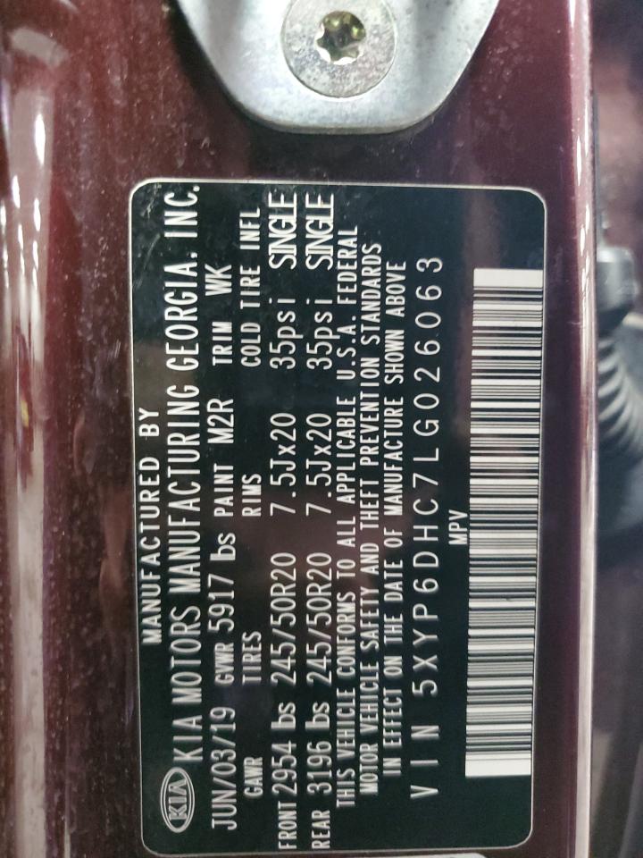 2020 Kia Telluride S VIN: 5XYP6DHC7LG026063 Lot: 81680565