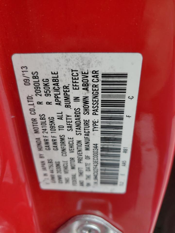 2014 Acura Tsx VIN: JH4CU2F43EC000344 Lot: 81777405