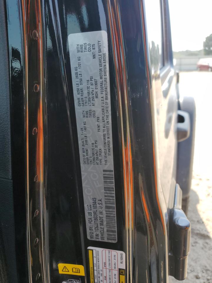 2024 Jeep Gladiator Rubicon VIN: 1C6JJTBG3RL103445 Lot: 81488215