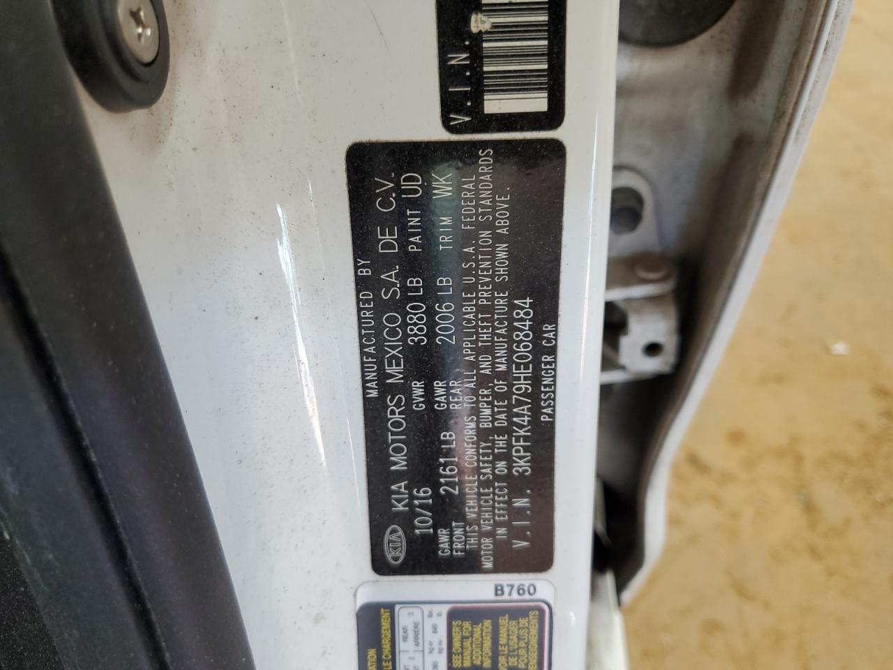 2017 Kia Forte Lx VIN: 3KPFK4A79HE068484 Lot: 81398025