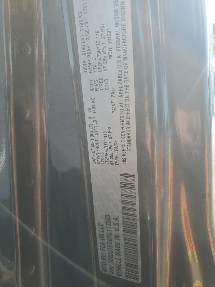 2024 Jeep Gladiator Mojave VIN: 1C6JJTEG6RL113303 Lot: 71263775