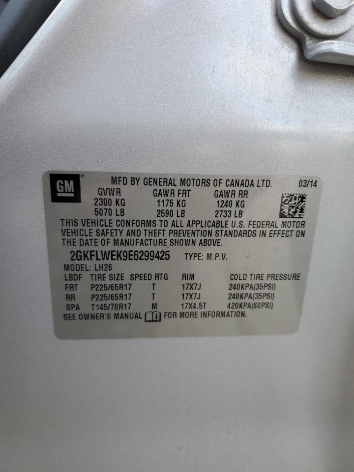 2014 GMC Terrain Sle VIN: 2GKFLWEK9E6299425 Lot: 81904085