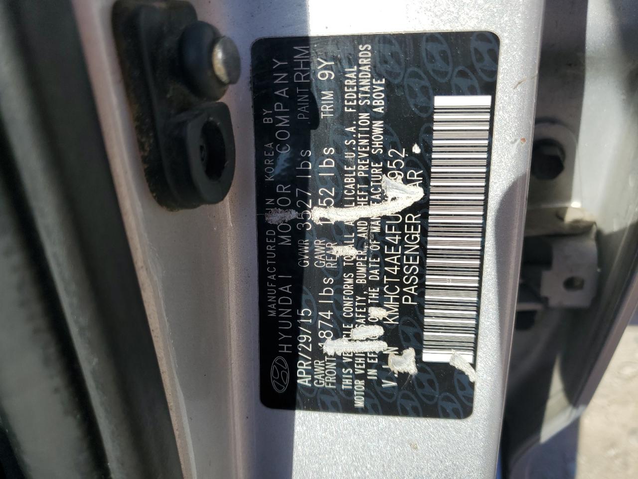 2015 Hyundai Accent Gls VIN: KMHCT4AE4FU929952 Lot: 70779815