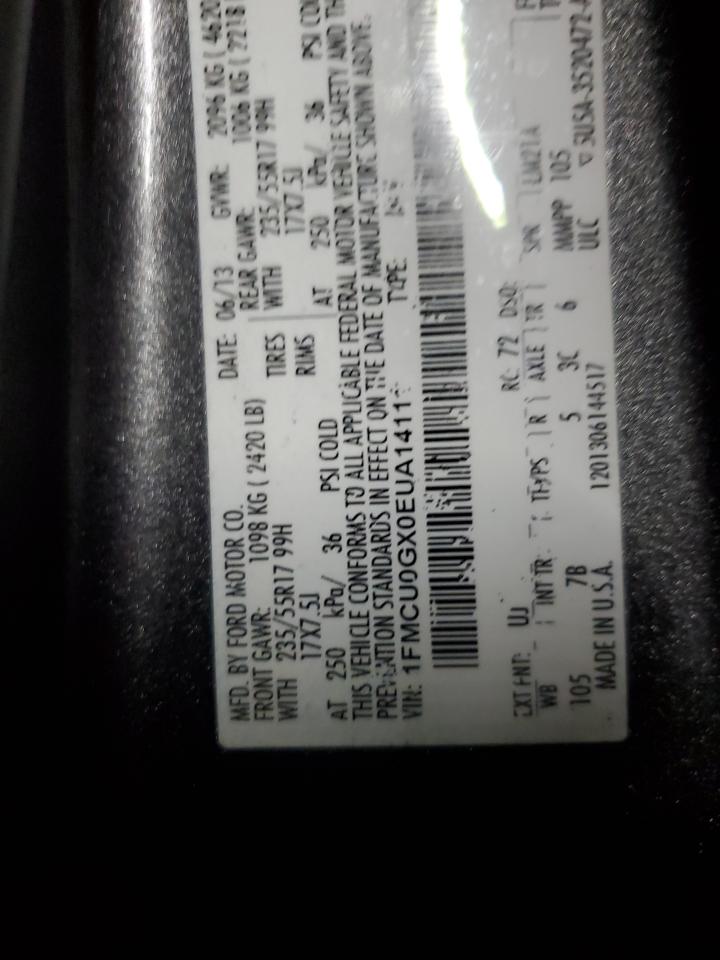 2014 Ford Escape Se VIN: 1FMCU0GX0EUA1411 Lot: 80587055