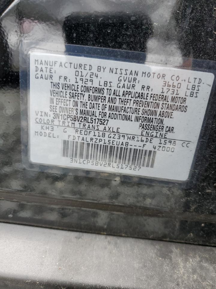 2024 Nissan Kicks S VIN: 3N1CP5BV2RL517527 Lot: 71219255