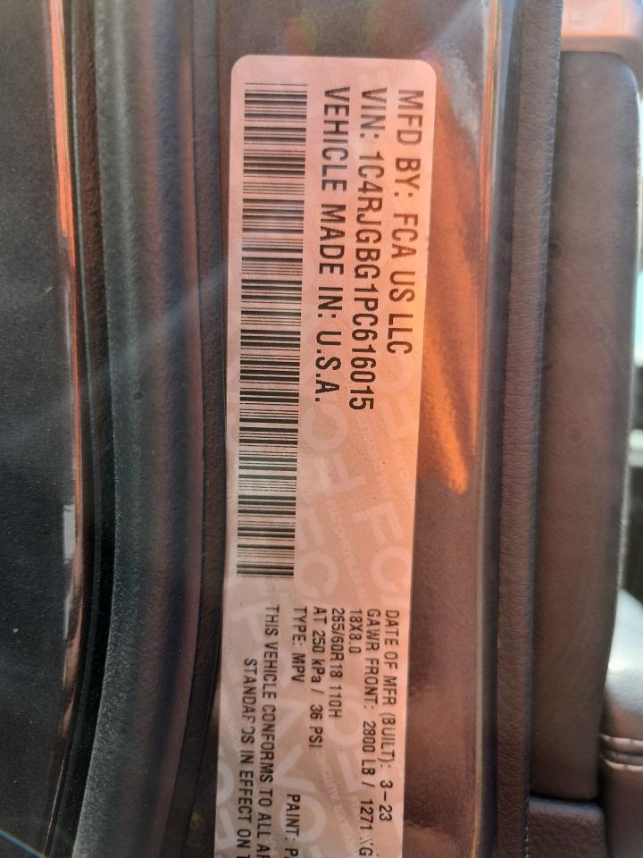 2023 Jeep Grand Cherokee Limited VIN: 1C4RJGBG1PC616015 Lot: 70313145