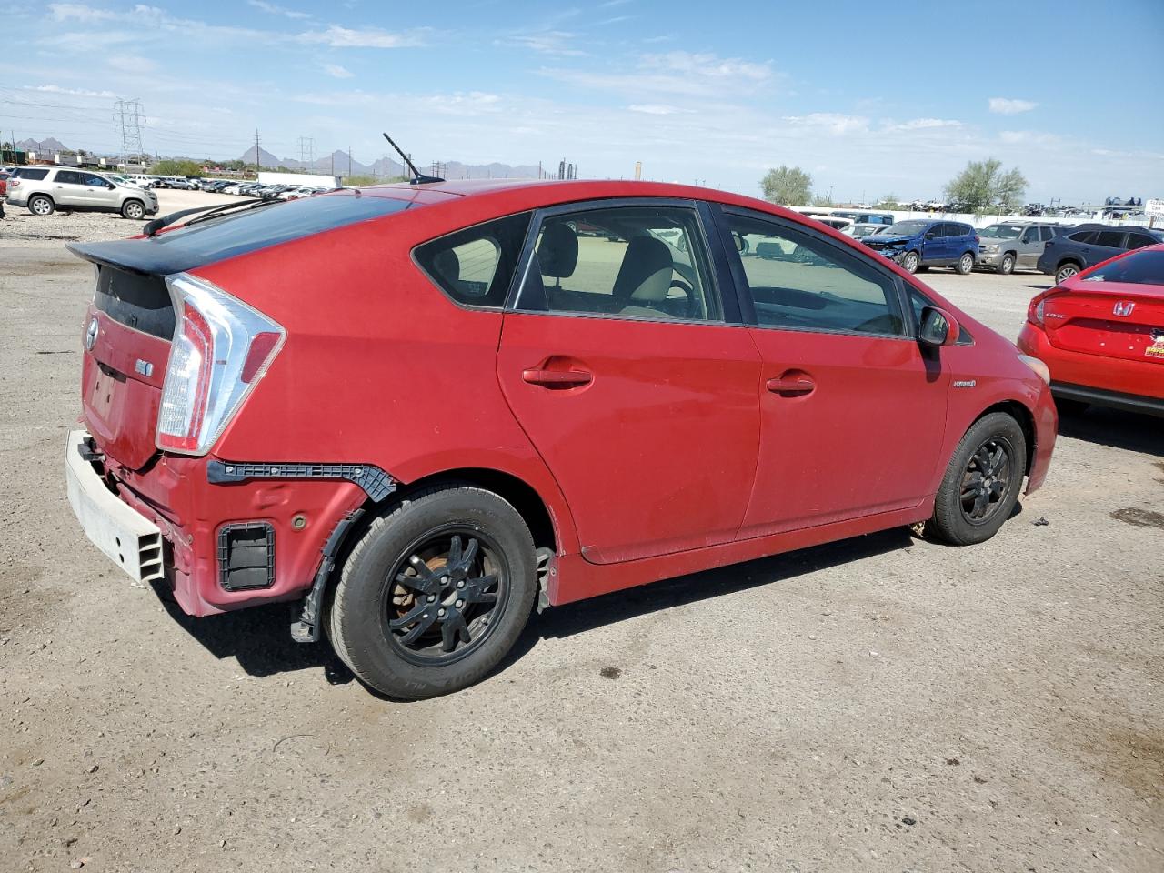 2012 Toyota Prius red null hybrid JTDKN3DU1C5460249 photo #4