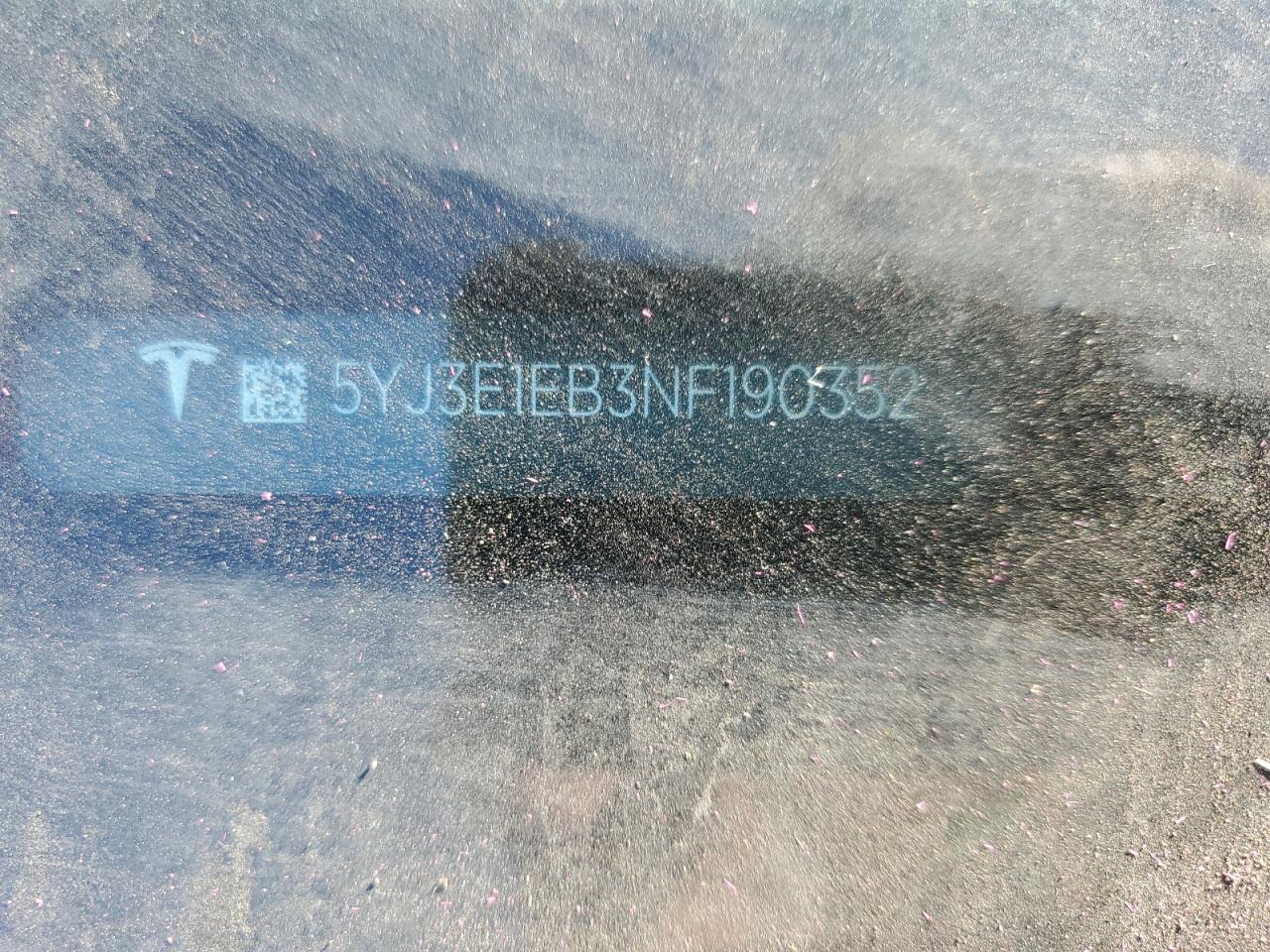 2022 Tesla Model 3 VIN: 5YJ3E1EB3NF190352 Lot: 82104425