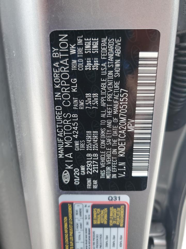 2021 Kia Seltos Sx VIN: KNDETCA20M7051557 Lot: 84463295