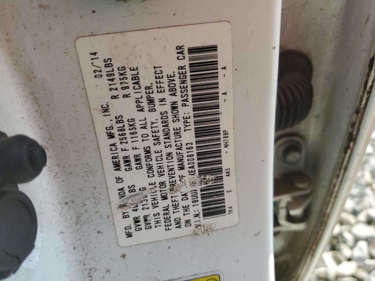 2014 Acura Tl VIN: 19UUA8F2XEA008163 Lot: 81439225