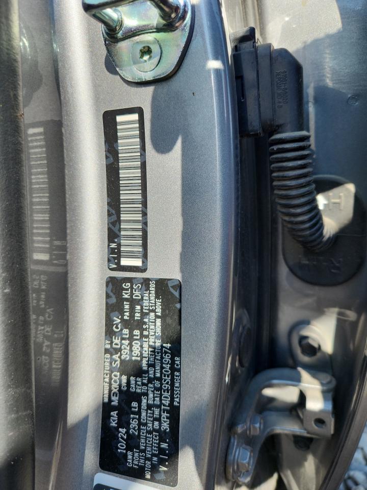 2025 Kia K4 Lx VIN: 3KPFT4DE9SE049674 Lot: 71831245