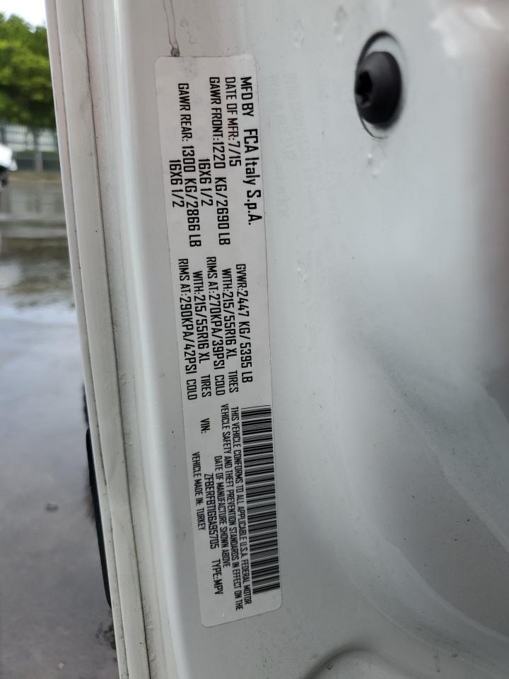 2016 Ram Promaster City Slt VIN: ZFBERFBT1G6A95705 Lot: 84213585
