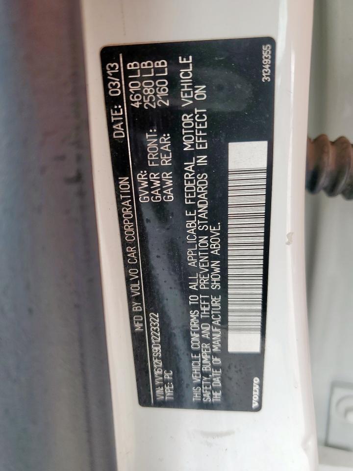 2013 Volvo S60 T5 VIN: YV1612FS9D1223322 Lot: 83785975