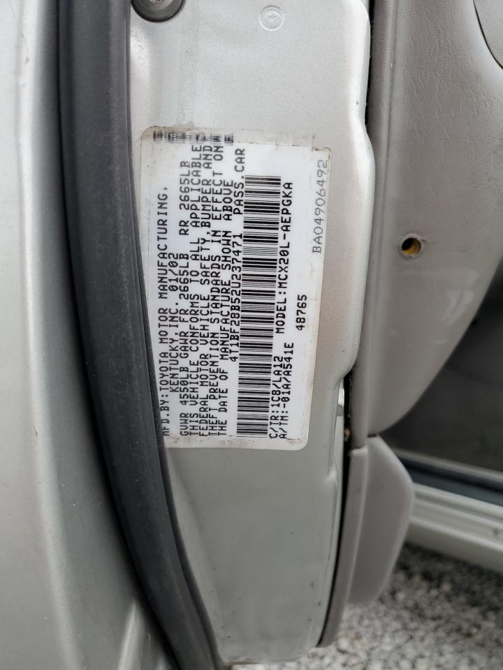 2002 Toyota Avalon Xl VIN: 4T1BF28B52U237471 Lot: 81747285