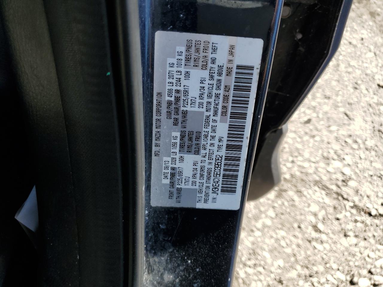 2014 Mazda Cx-5 Touring VIN: JM3KE4CY5E0395052 Lot: 71910665