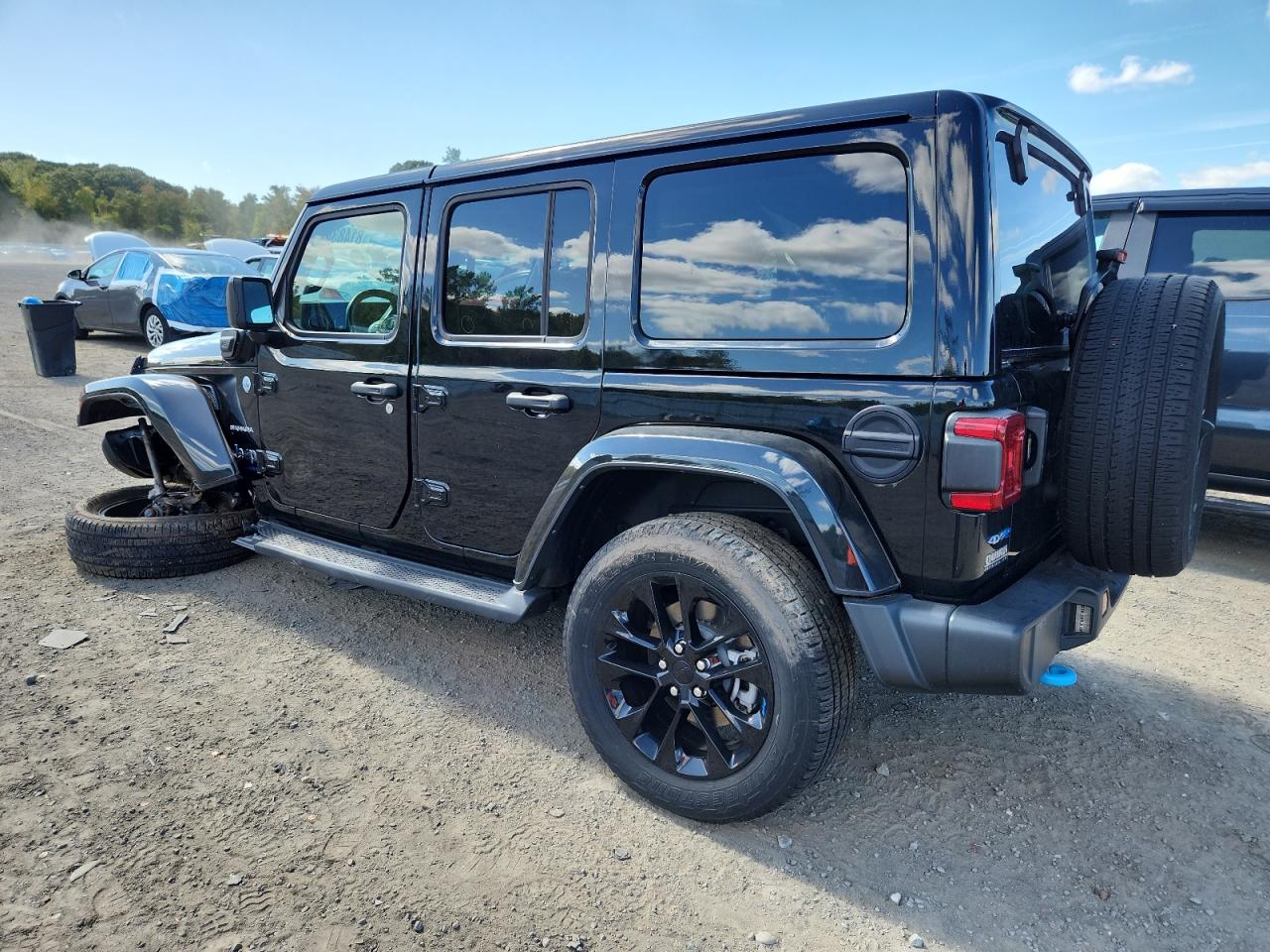 2023 Jeep Wrangler Sahara 4Xe black null hybrid 1C4JJXP68PW557119 photo #3