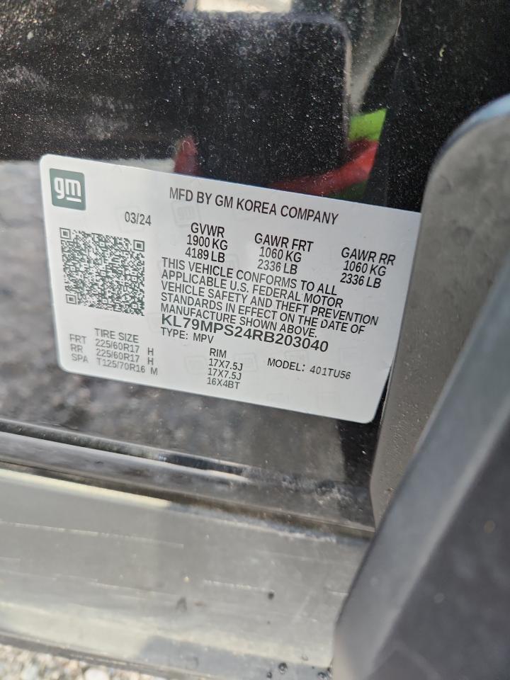 2024 Chevrolet Trailblazer Lt VIN: KL79MPS24RB203040 Lot: 80850105