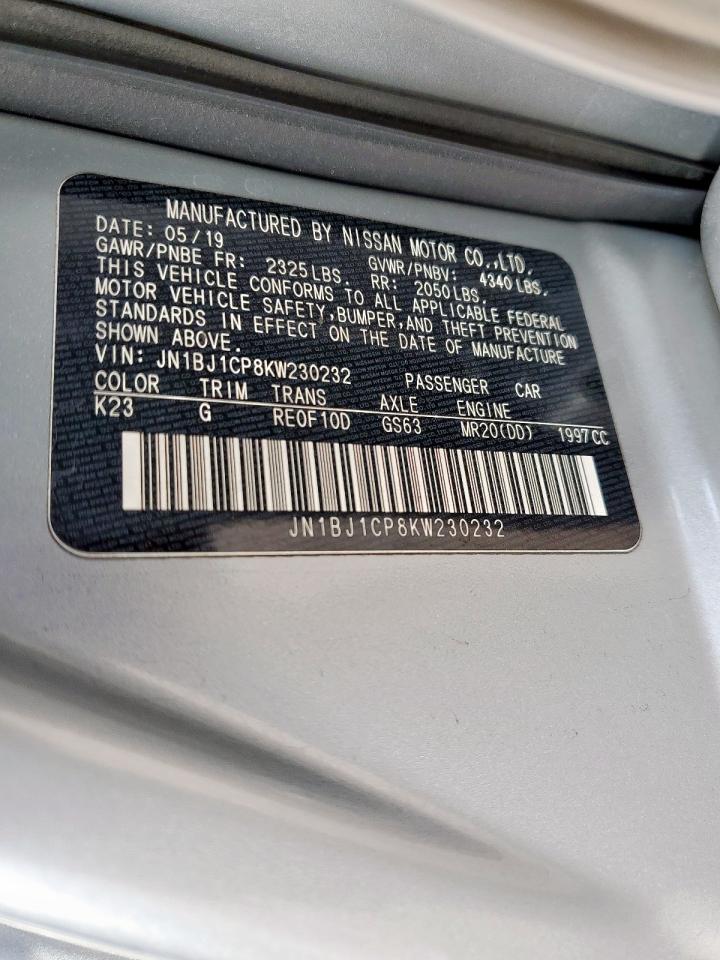 2019 Nissan Rogue Sport S VIN: JN1BJ1CP8KW230232 Lot: 81848155