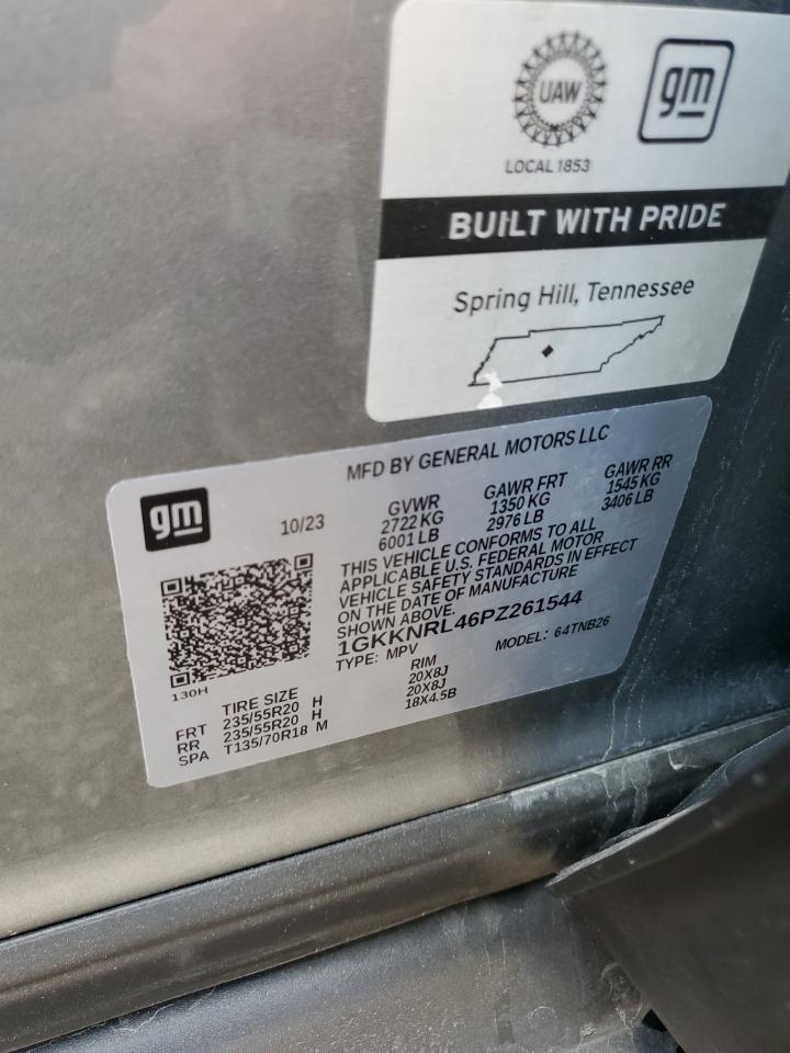 2023 GMC Acadia Sle VIN: 1GKKNRL46PZ261544 Lot: 82116965