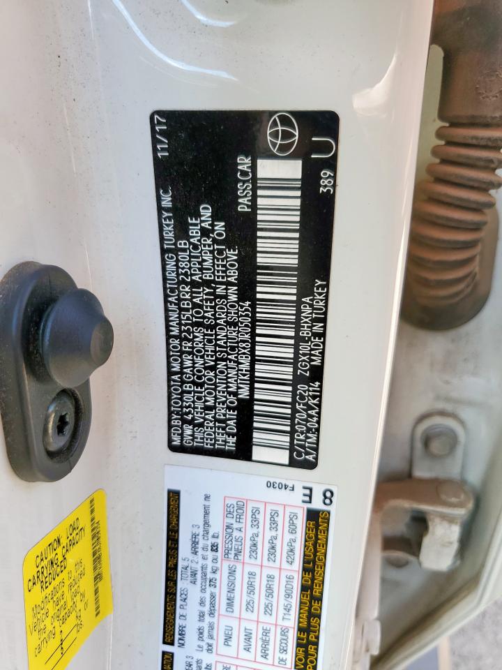 2018 Toyota C-Hr Xle VIN: NMTKHMBX8JR050354 Lot: 80579445