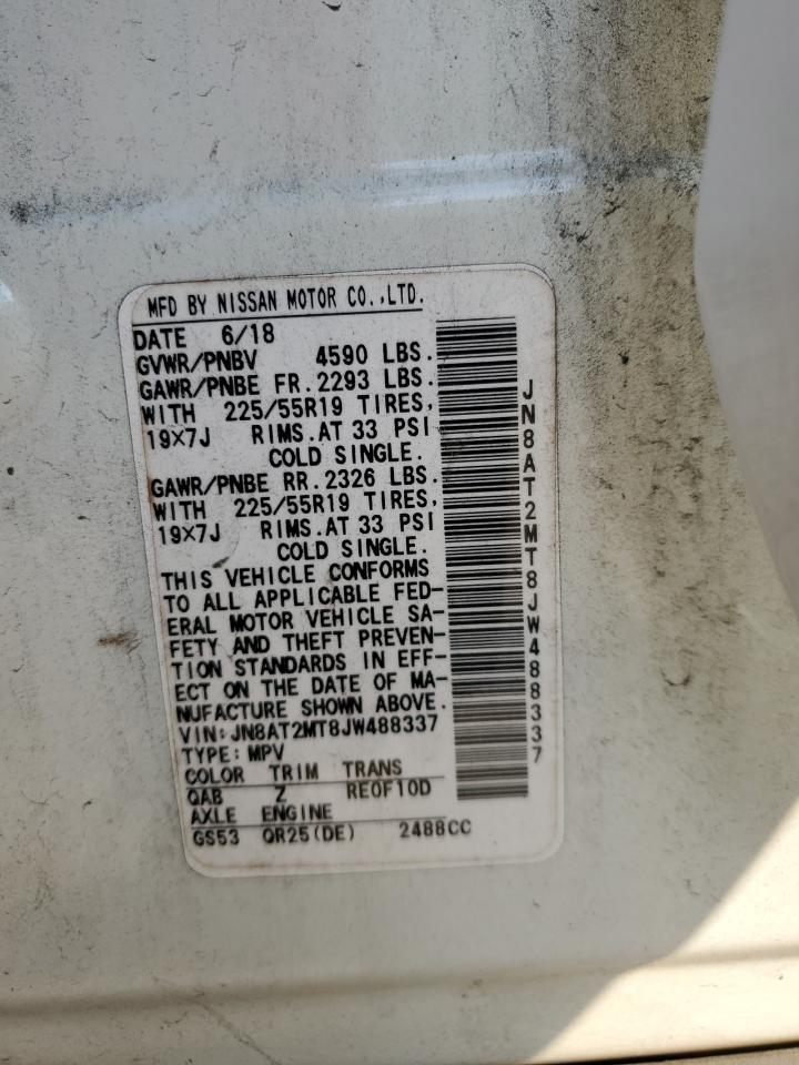 2018 Nissan Rogue S VIN: JN8AT2MT8JW488337 Lot: 81431295