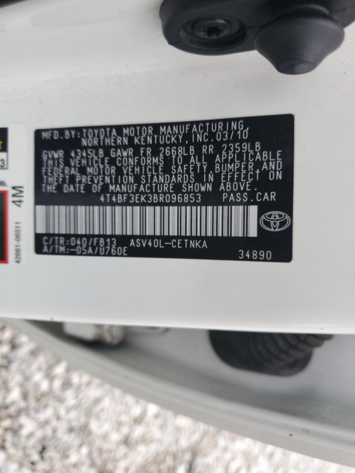 2011 Toyota Camry Base VIN: 4T4BF3EK3BR096853 Lot: 81185305