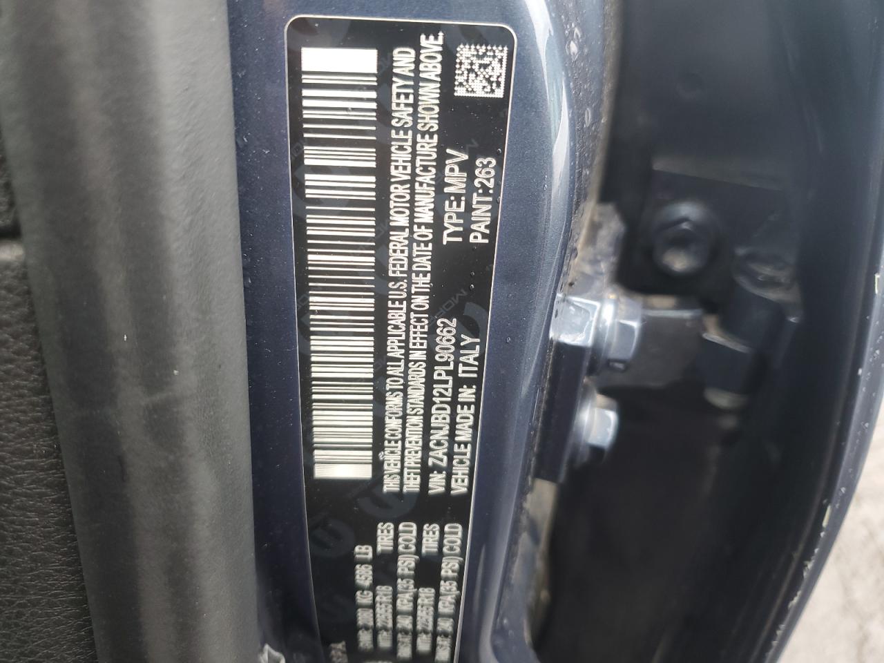 2020 Jeep Renegade Limited VIN: ZACNJBD12LPL90662 Lot: 81660665