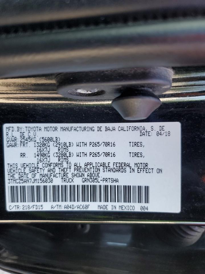 2018 Toyota Tacoma Double Cab VIN: 3TMCZ5AN7JM156030 Lot: 71132105