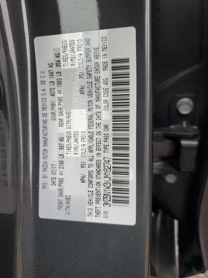 2018 Mazda 3 Grand Touring VIN: 3MZBN1W3XJM162747 Lot: 81702815