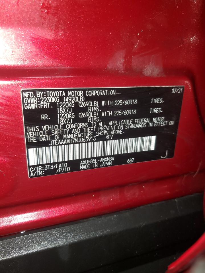 2021 Toyota Venza Le VIN: JTEAAAAH7MJ063913 Lot: 80401215