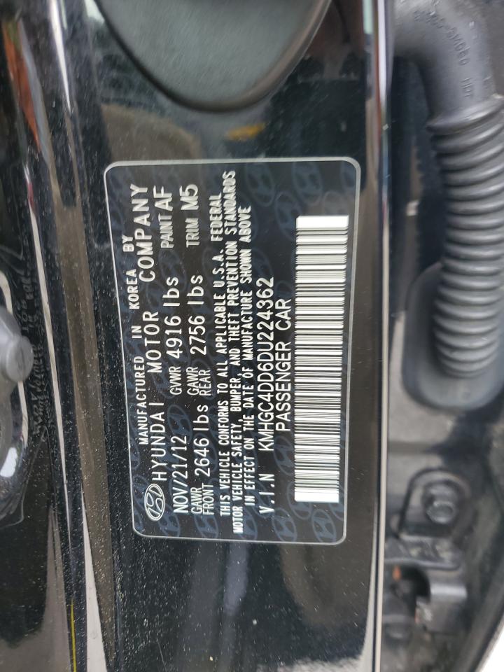 2013 Hyundai Genesis 3.8L VIN: KMHGC4DD6DU224362 Lot: 81024535