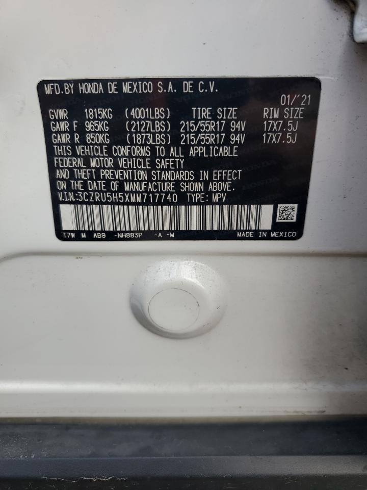 2021 Honda Hr-V Ex VIN: 3CZRU5H5XMM717740 Lot: 71253725