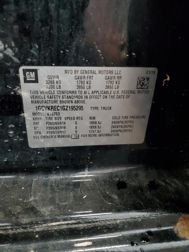 2016 Chevrolet Silverado K1500 Lt VIN: 1GCVKREC1GZ195295 Lot: 81552665