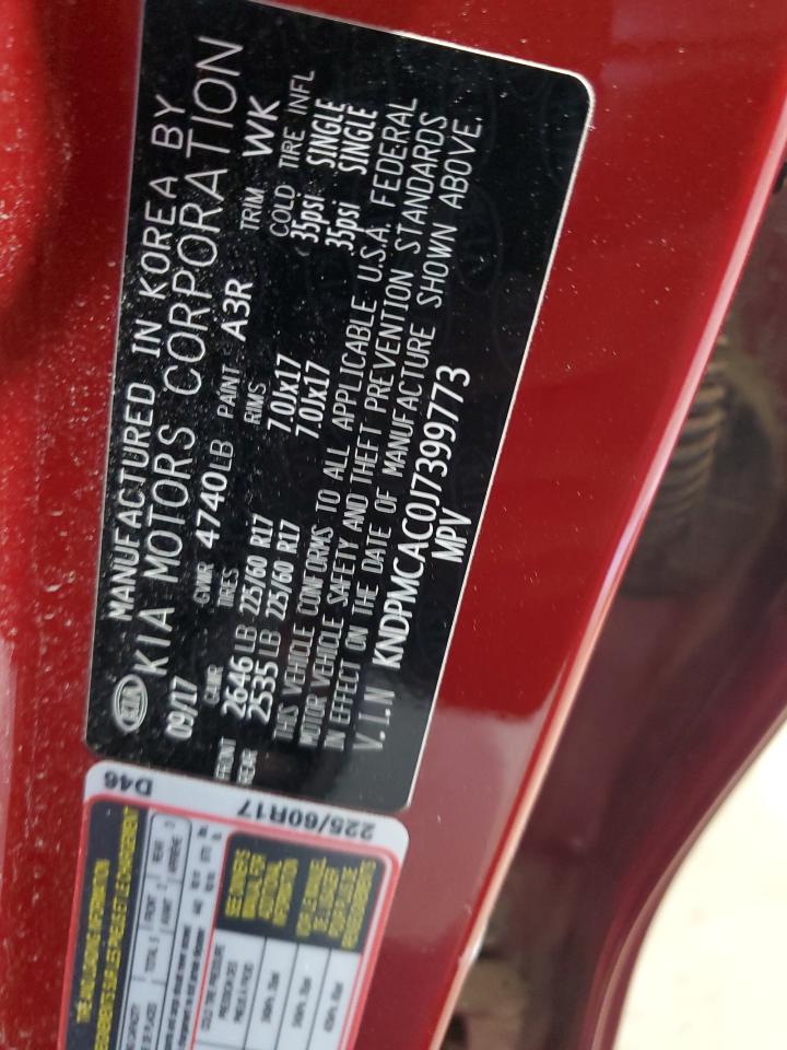 2018 Kia Sportage Lx VIN: KNDPMCAC0J7399773 Lot: 80350735