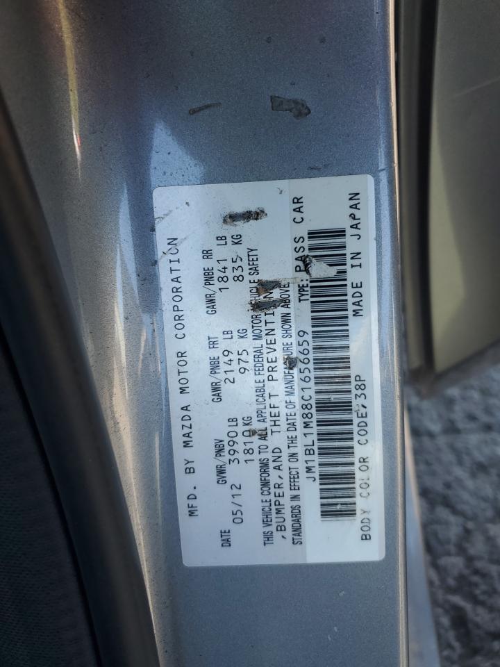 2012 Mazda 3 I VIN: JM1BL1M88C1656659 Lot: 80100255