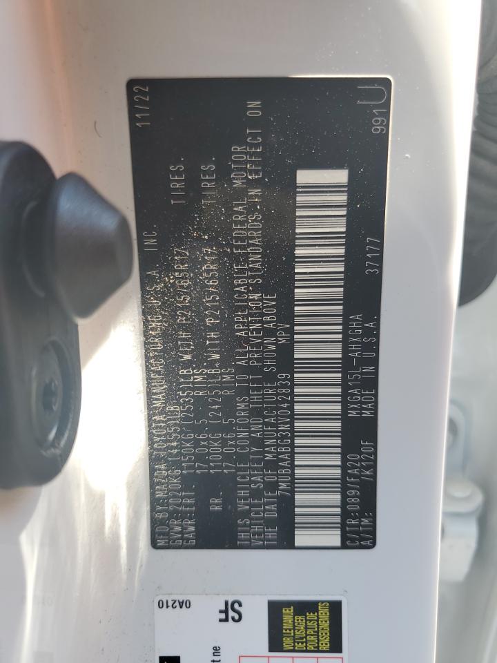 2022 Toyota Corolla Cross Le VIN: 7MUBAABG3NV042839 Lot: 90418745