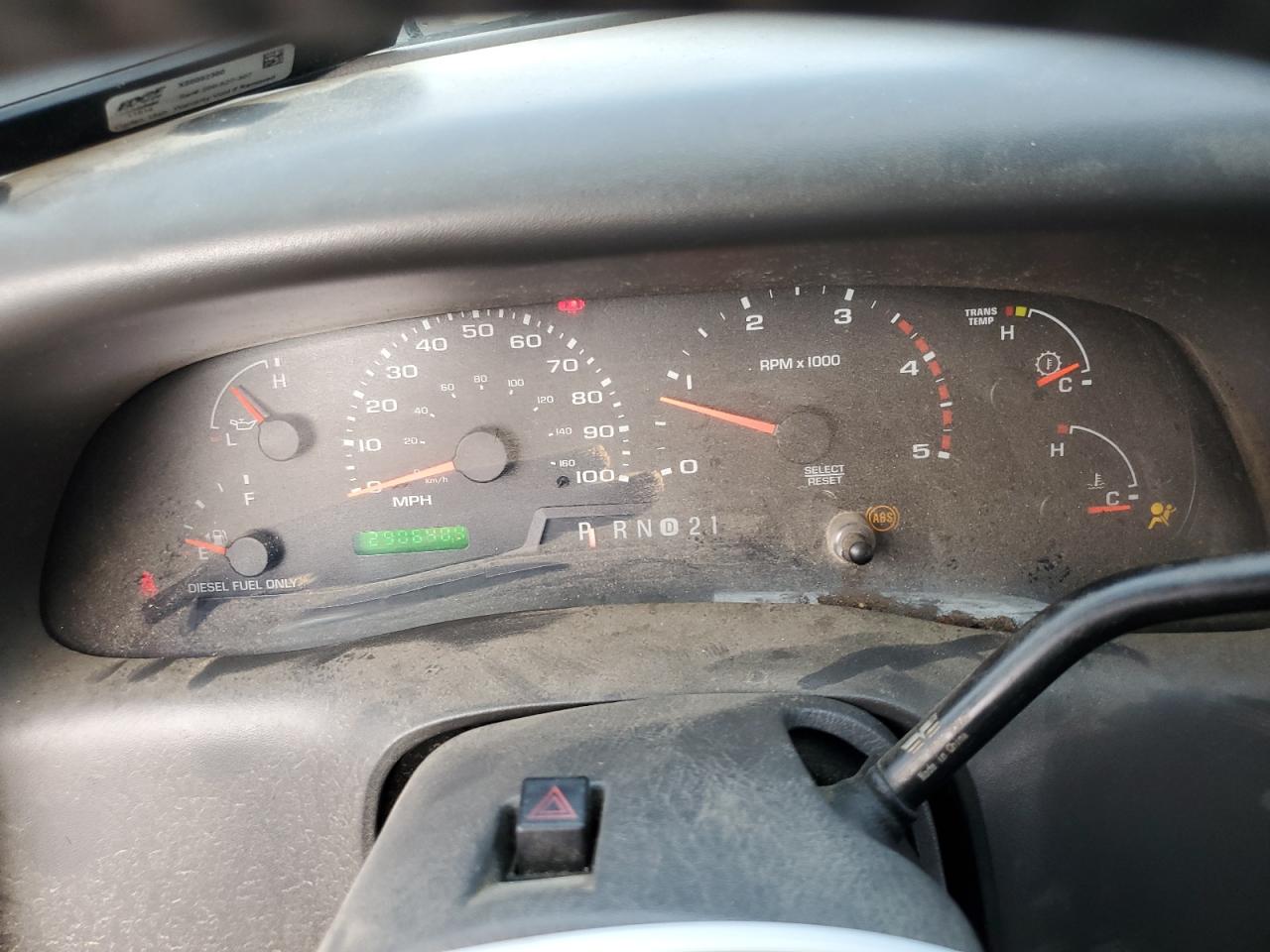 2002 Ford F250 Super Duty VIN: 1FTNW21F62EC34054 Lot: 84384135