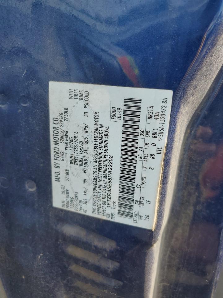 2008 Ford Ranger Super Cab VIN: 1FTZR45E58PA22202 Lot: 80401035