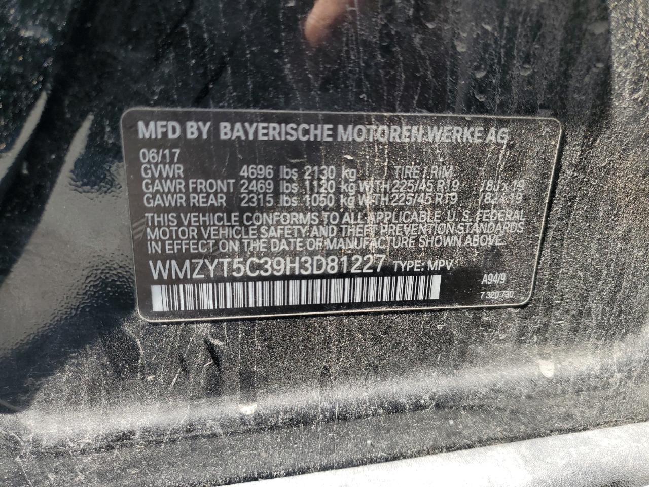 2017 Mini Cooper S Countryman All4 VIN: WMZYT5C39H3D81227 Lot: 71655455