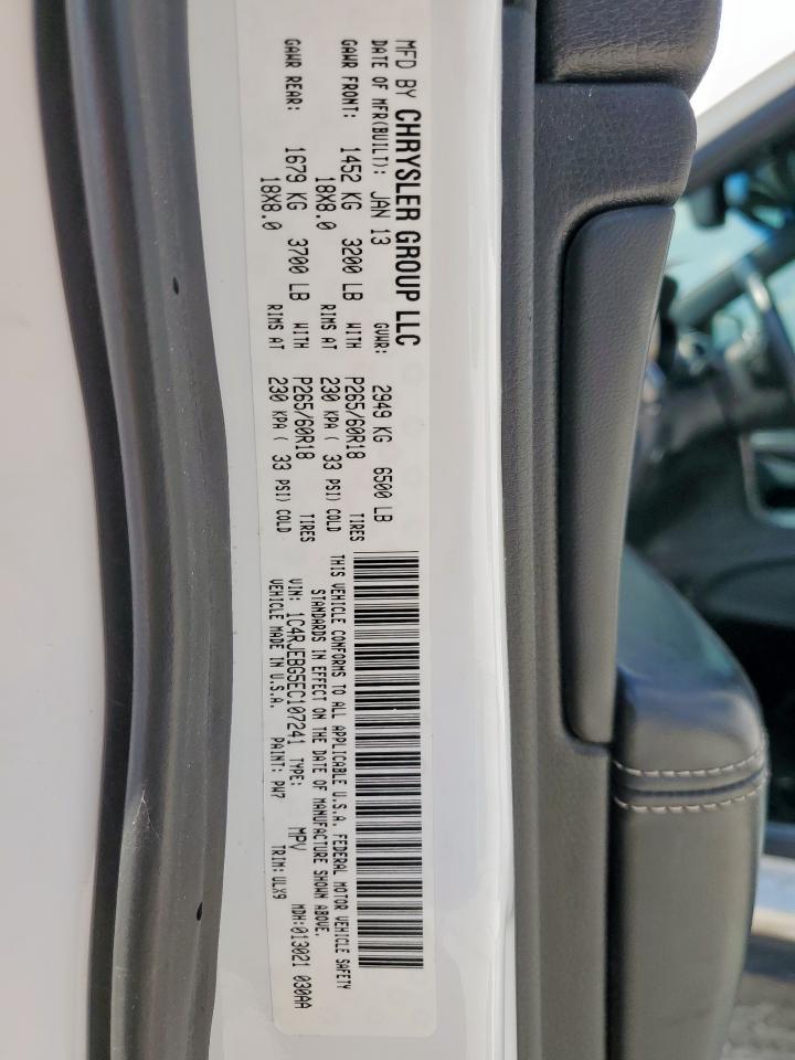 2014 Jeep Grand Cherokee Limited VIN: 1C4RJEBG5EC107241 Lot: 71720085