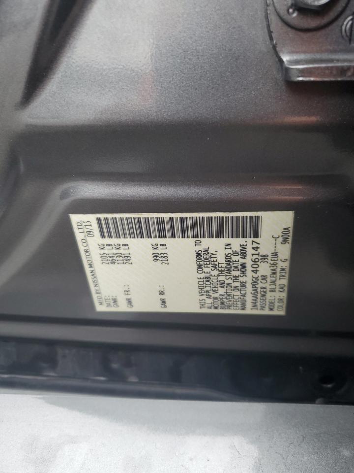 2016 Nissan Maxima 3.5S VIN: 1N4AA6AP0GC406147 Lot: 80671215