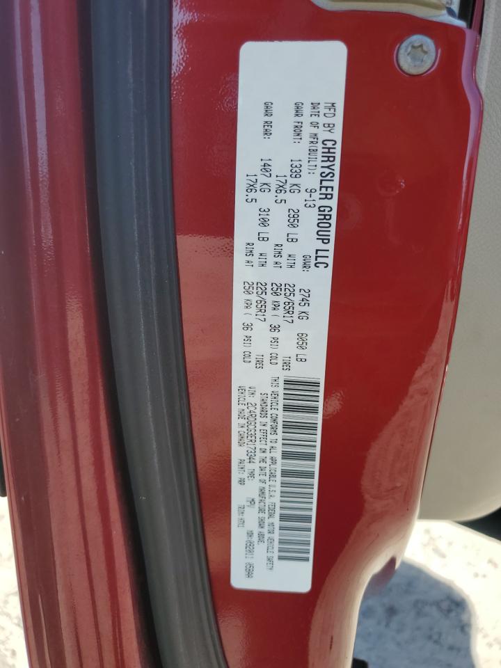 2014 Dodge Grand Caravan Sxt VIN: 2C4RDGCG3ER173344 Lot: 80873505