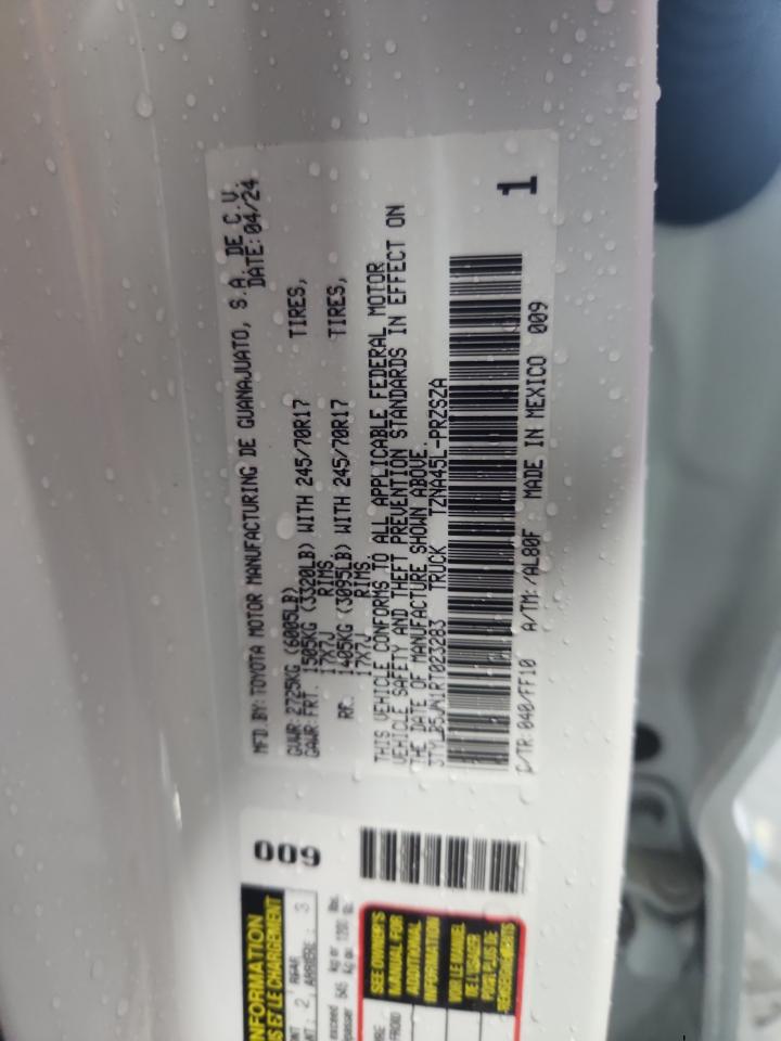 2024 Toyota Tacoma Double Cab VIN: 3TYLB5JN1RT023283 Lot: 84286865