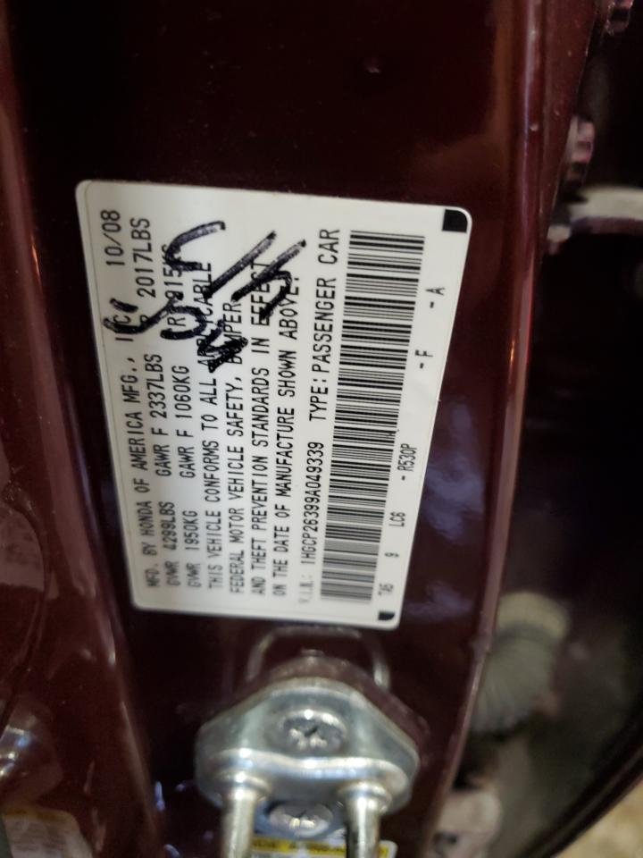 2009 Honda Accord Lx VIN: 1HGCP26399A049339 Lot: 81144805