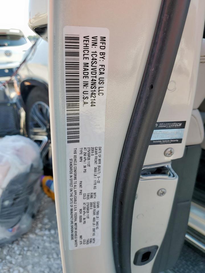 2022 Jeep Wagoneer Series Iii VIN: 1C4SJVDT4NS142144 Lot: 71977045