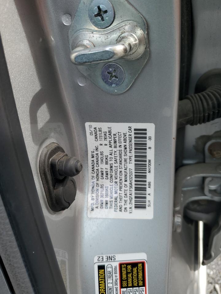 2010 Honda Civic Lx VIN: 2HGFA1F56AH325377 Lot: 81847755