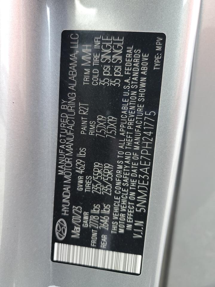 2023 Hyundai Tucson Limited VIN: 5NMJE3AE7PH241775 Lot: 81483175