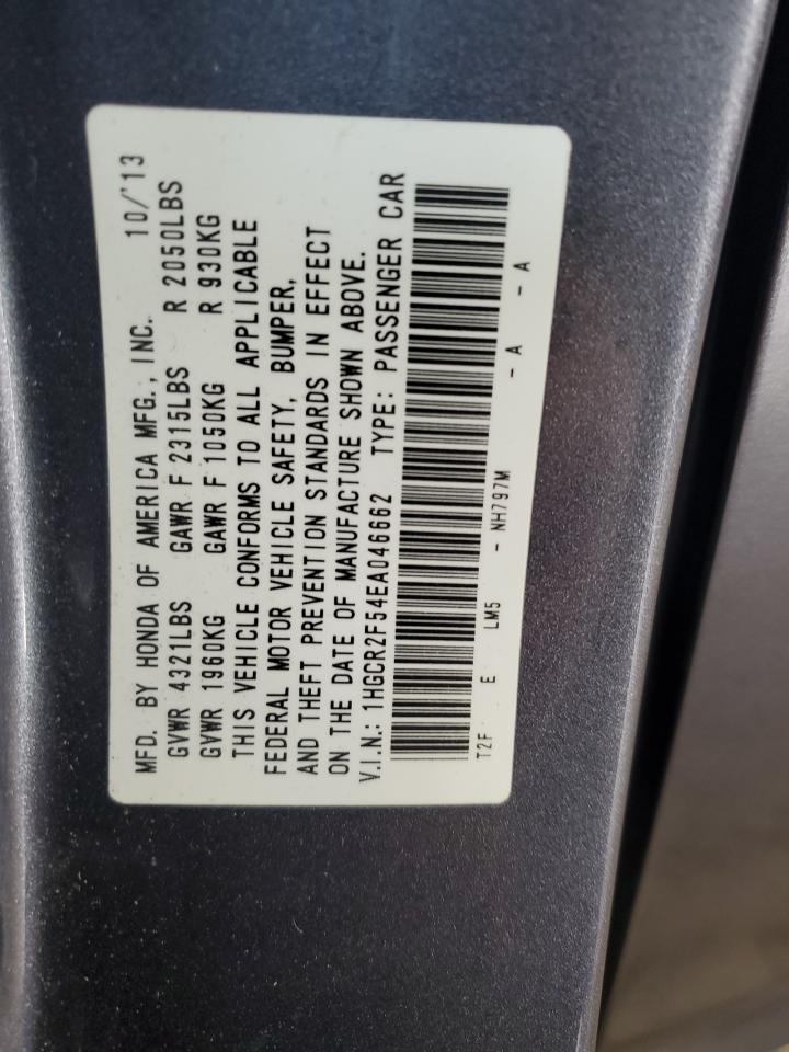 2014 Honda Accord Sport VIN: 1HGCR2F54EA046662 Lot: 80208805