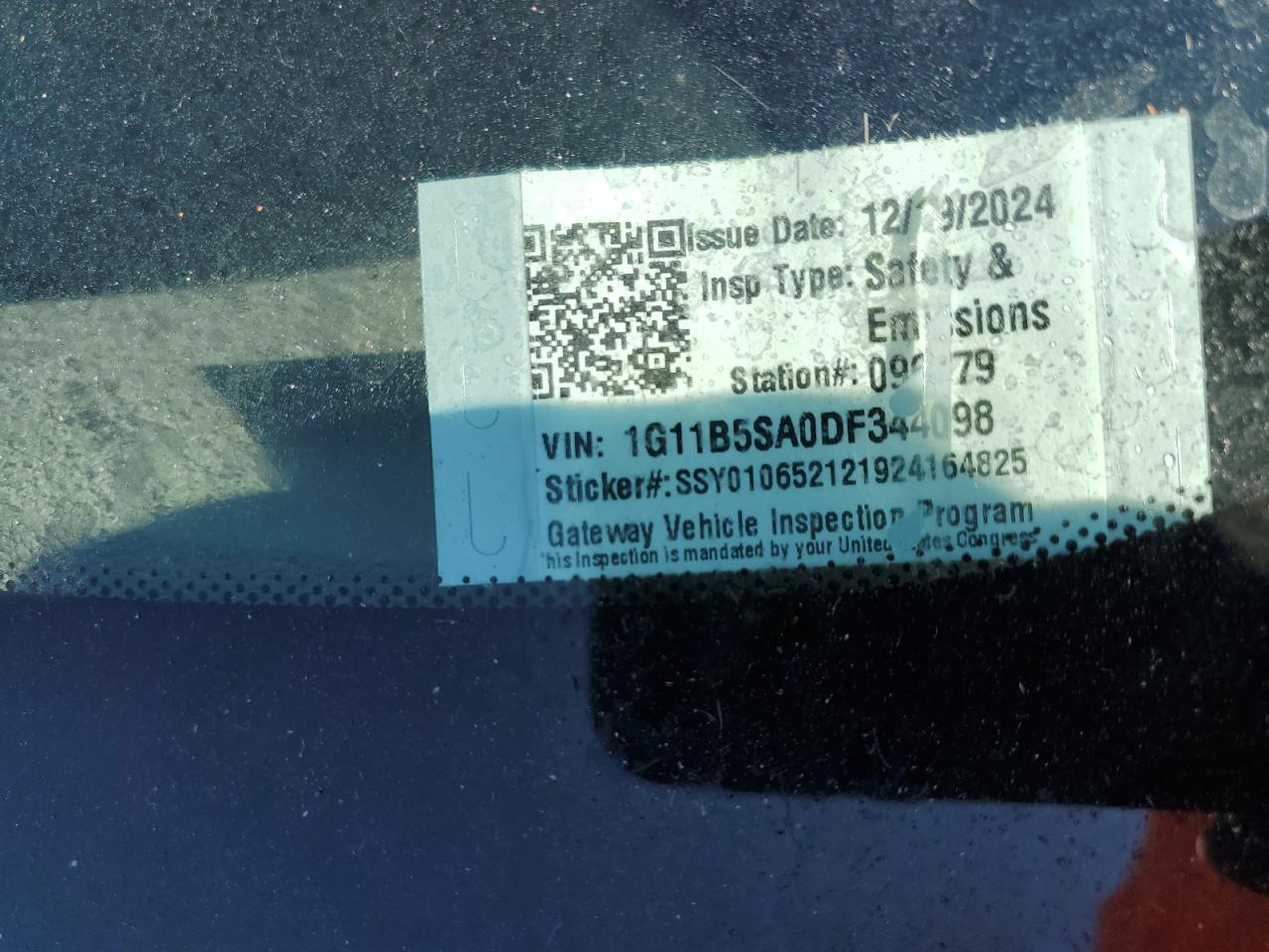 2013 Chevrolet Malibu Ls VIN: 1G11B5SA0DF344098 Lot: 81085595